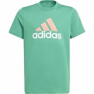 adidas U BL 2 TEE Chlapčenské tričko, zelená, veľkosť 152