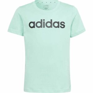 adidas ESS LIN T Dievčenské tričko, svetlo zelená, veľkosť 152