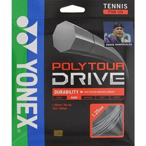 Yonex POLY TOUR DRIVE 125 Tenisový výplet, strieborná, veľkosť os