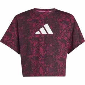 adidas TI AOP TEE Dievčenské tréningové tričko, ružová, veľkosť 128