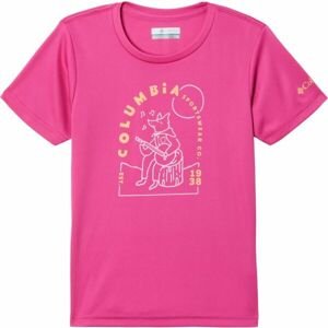 Columbia MIRROR CREEK SHORT SLEEVE GRAPHIC SHIRT Dievčenské tričko, ružová, veľkosť S