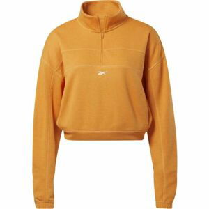 Reebok WOR KNIT 1/4 ZIP Dámska mikina, oranžová, veľkosť L