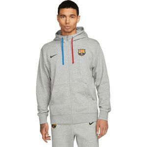 Nike FCB M NSW CLUB HOODIE FZ FT CL Pánska mikina, sivá, veľkosť XL