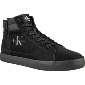 Calvin Klein VULCANIZED LACEUP MID ZIP Pánske členkové tenisky, čierna, veľkosť 43