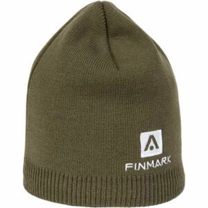 Finmark WINTER HUT Zimná pletená čiapka, khaki, veľkosť UNI