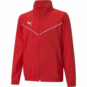 Puma TEAMRISE ALL WEATHER JKT JR Chlapčenská bunda, červená, veľkosť 164