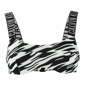 Calvin Klein INTENSE POWER-BRALETTE-UW-PRINT Dámska plavková podprsenka, čierna, veľkosť L