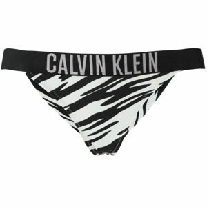 Calvin Klein INTENSE POWER-BRAZILIAN-PRINT Dámske plavkové nohavičky, čierna, veľkosť L