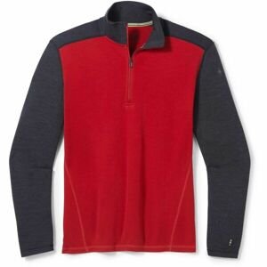 Smartwool M CLASSIC THERMAL MERINO BL 1/4 ZB Pánske tričko, červená, veľkosť L