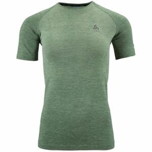 Odlo W CREW NECK S/S ESSENTIAL SEAMLESS Dámske bežecké tričko, zelená, veľkosť L