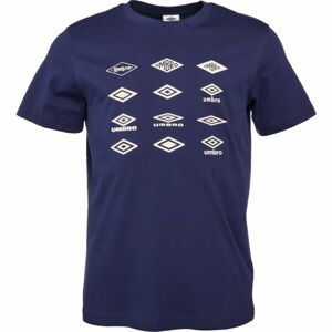 Umbro HISTORIC LOGOS GRAPHIC TEE Pánske tričko, tmavo modrá, veľkosť L