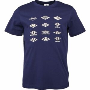 Umbro HISTORIC LOGOS GRAPHIC TEE Pánske tričko, tmavo modrá, veľkosť M