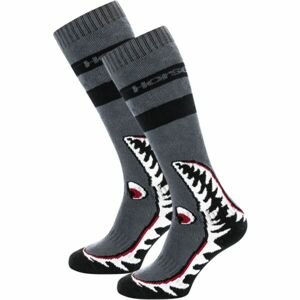 Horsefeathers SHARK SNOW SOCKS Pánske snowboardové ponožky, sivá, veľkosť 37-39