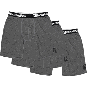 Horsefeathers DYNASTY LONG 3PACK BOXER SHORTS Pánske boxerky, tmavo sivá, veľkosť L