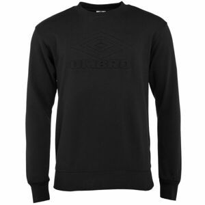 Umbro EMBOSSED SWEAT Pánska mikina, čierna, veľkosť L