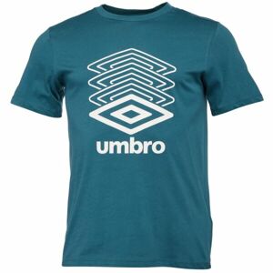 Umbro FW TERRACE LARGE LOGO GRAPHIC TEE Pánske tričko, tmavo zelená, veľkosť L