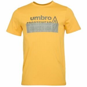 Umbro LINEAR BOX LOGO GRAPHIC TEE Pánske tričko, žltá, veľkosť L