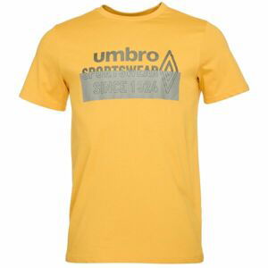 Umbro LINEAR BOX LOGO GRAPHIC TEE Pánske tričko, žltá, veľkosť XXL