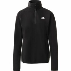 The North Face W 100 GLACIER 1/4 ZIP Dámska flísová mikina, čierna, veľkosť L