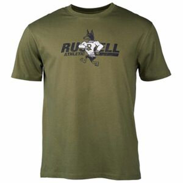Russell Athletic SHORT M Pánske tričko, khaki, veľkosť M