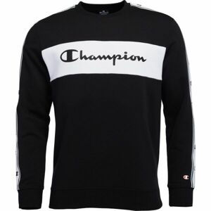 Champion AMERICAN TAPE CREWNECK SWEATSHIRT Pánska mikina, čierna, veľkosť M