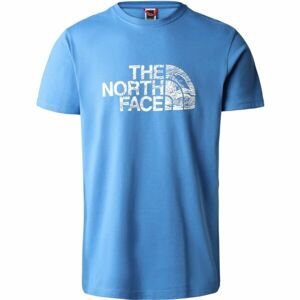 The North Face M S/S WOODCUT DOME TEE Pánske tričko, modrá, veľkosť M