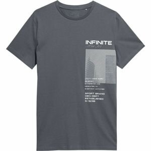 4F MEN´S T-SHIRT Pánske tričko, tmavo sivá, veľkosť XL