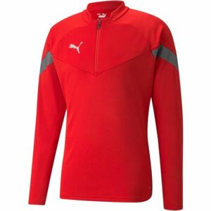 Puma TEAMFINAL TRAINING 1/4 ZIP TOP Pánska športová mikina, červená, veľkosť S