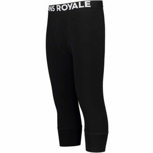 MONS ROYALE CASCADE MERINO FLEX 200 3/4 LEGGING Pánske funkčné 3/4 spodky z merino vlny, čierna, veľkosť L