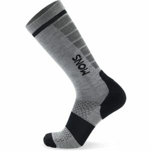 MONS ROYALE PRO LITE MERINO SNOW SOCK Unisex lyžiarske merino ponožky, sivá, veľkosť XL