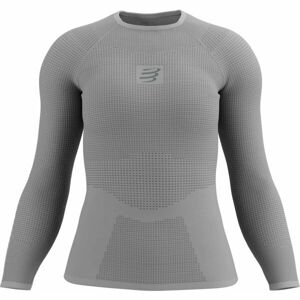 Compressport ON/OFF BASE LAYER LS TOP W Dámske termotričko, sivá, veľkosť S