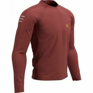 Compressport TRAINING TSHIRT LS Pánske tréningové tričko s dlhým rukávom, červená, veľkosť M