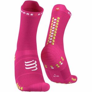 Compressport PRO RACING SOCK v4.0 RUN HIGH Bežecké ponožky, ružová, veľkosť T1