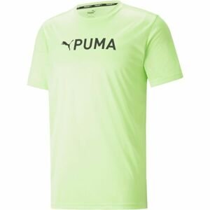 Puma FIT LOGO TEE - CF GRAPHIC Pánske športové tričko, svetlo zelená, veľkosť XXL