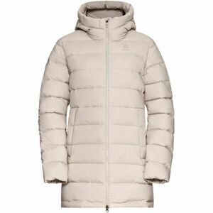 Odlo W ASCENTN-THERMIC HOODED JACKET INSULATED Dámsky páperový kabát, béžová, veľkosť M