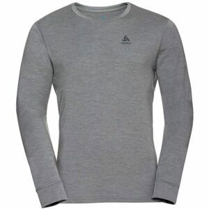 Odlo BL TOP CREW NECK L/S MERINO260 Pánske merino tričko, tmavo sivá, veľkosť