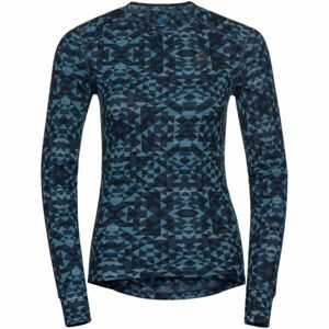 Odlo W BL TOP ACTIVEWARM ECO GRAPHIC Dámske funkčné tričko, modrá, veľkosť M