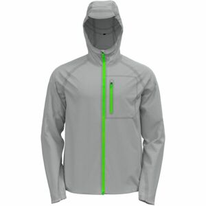 Odlo ZEROWEIGHT DUAL DRY WATERPROOF JACKET Pánska bežecká bunda, sivá, veľkosť M