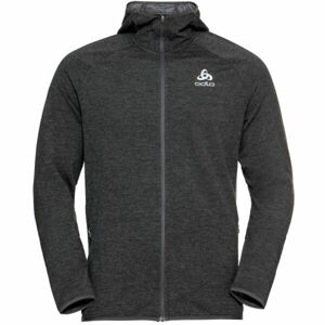 Odlo RUN EASY 365 MIDLAYER HOODY Pánska bežecká mikina, čierna, veľkosť M