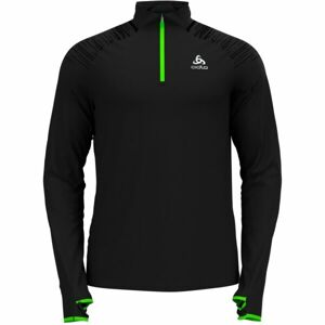 Odlo M MID LAYER 1/2 ZIP AXALP CERAMIWARM Pánska bežecká mikina, čierna, veľkosť L