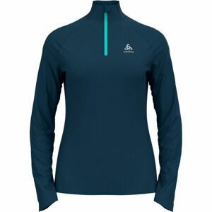 Odlo W MID LAYER 1/2 ZIP ESSENTIALCERAMIWARM Dámska funkčná mikina, tmavo modrá, veľkosť M