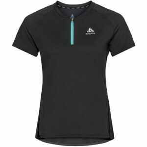 Odlo W AXALP TRAIL T-SHIRT CREW NECK S/S 1/2 ZIP Dámske tričko, čierna, veľkosť L