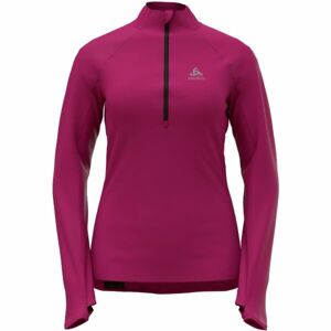 Odlo W ZEROWEIGHT MID LAYER 1/2 ZIP Dámska mikina, ružová, veľkosť L