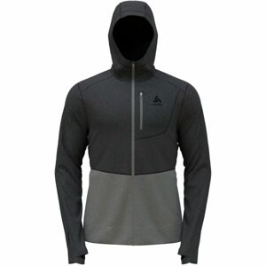 Odlo PERFORMANCE WOOL X-WARM HOODY Pánska mikina, tmavo sivá, veľkosť M