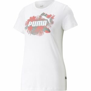 Puma ESS + FLOWER POWER TEE Dámske tričko, biela, veľkosť XL
