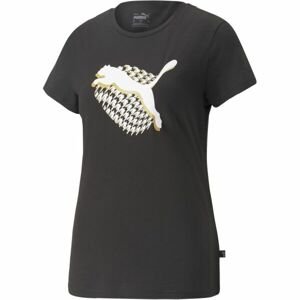 Puma GRAPHIC HOUND STOOTH TEE Dámske tričko, čierna, veľkosť L
