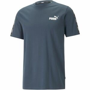 Puma ESS+TAPE TEE Športové  tričko, modrá, veľkosť 2XL