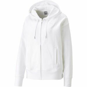 Puma HER FULL ZIP HOODIE Dámska mikina, biela, veľkosť M