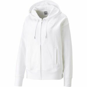 Puma HER FULL ZIP HOODIE Dámska mikina, biela, veľkosť XS