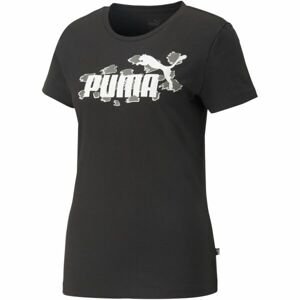 Puma ESS LOGO TEE Dámske tričko, čierna, veľkosť L